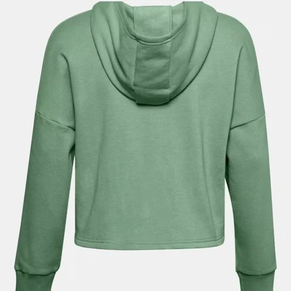 Under Armour Tech Terry Hoodie in Foster Green - Picture 2 of 7